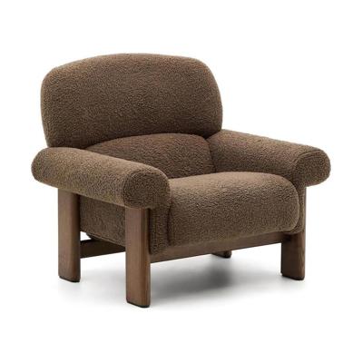 Kave Home Nema fauteuil bouclé Bruin