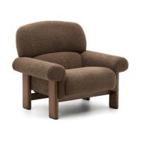 Kave Home Nema fauteuil bouclé Bruin - thumbnail