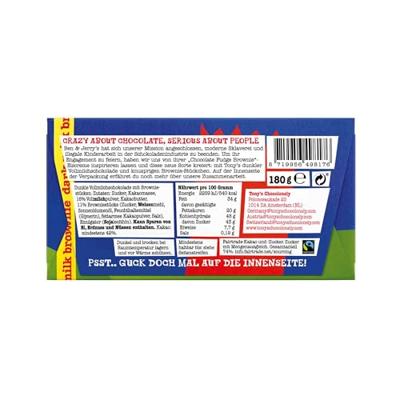 Tony's Chocolonely - Ben & Jerry's Donkere melk brownie - 15x 180g Tony's Chocolonely - Ben & Jerry's Donkere melk brownie - 15x 180g