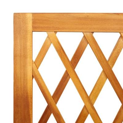 VidaXL Plantenbak met latwerk 55x29,5x132 cm massief acaciahout VidaXL Plantenbak met latwerk 55x29,5x132 cm massief acaciahout