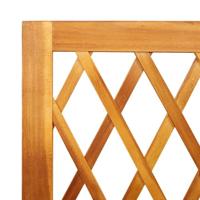 Plantenbak met latwerk 55x29,5x132 cm massief acaciahout - thumbnail
