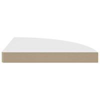 Hoekschappen zwevend 2 st 35x35x3,8 cm MDF wit - thumbnail
