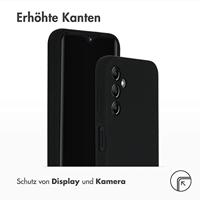 Accezz Liquid Silicone Backcover Samsung Galaxy A14 (5G) Telefoonhoesje Zwart - thumbnail