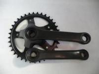 Crankstel Fausto 36T | 127mm | Staal | Zwart - thumbnail