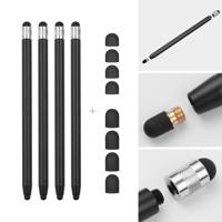 4 stuks - Stylus touchscreen pennetjes - Zwart - thumbnail