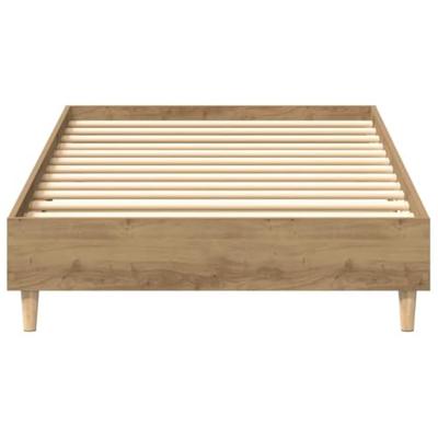 Bedframe zonder matras 100x200 cm spaanplaat artisanaal eiken