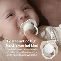 Difrax LOVI Fopspeen Dynamisch 18m+ Prime Glow Ivory Blush - thumbnail