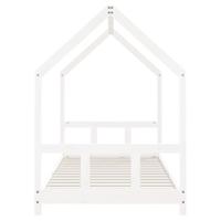 Kinderbedframe 90x190 cm massief grenenhout wit - thumbnail