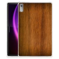 Lenovo Tab P11 Gen 2 Silicone Tablet Hoes Donker Hout - thumbnail