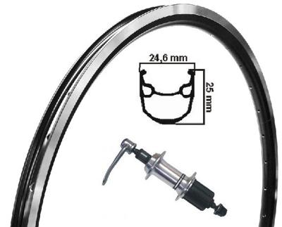 Kgs achterwiel 28 inch (622) stratos zw/zilver 8-10 speed uitval