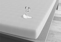 Dreamhouse Waterdichte molton matrasbeschermer/Incontinentie Hoeslaken 60 x 120 cm - thumbnail