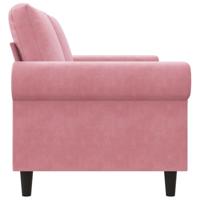 Tweezitsbank 140 cm fluweel roze - thumbnail