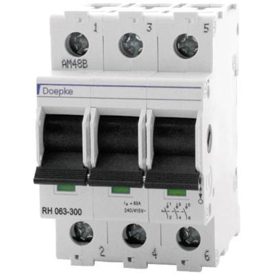 Doepke 09981062 RH 063-300 Hoofdleidingsveiligheidsschakelaar 3-polig 63 A 240 V, 415 V Doepke 09981062 RH 063-300 Hoofdleidingsveiligheidsschakelaar 3-polig 63 A 240 V, 415 V