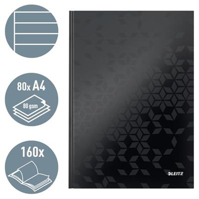 Leitz 46251095 Notitieboek Gelinieerd Zwart Aantal paginas: 80 DIN A4 Leitz 46251095 Notitieboek Gelinieerd Zwart Aantal paginas: 80 DIN A4