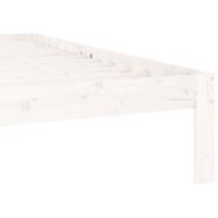 Bedframe massief hout wit 120x190 cm - thumbnail