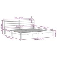 Bedframe met hoofdbord massief grenenhout 180x200 cm - thumbnail