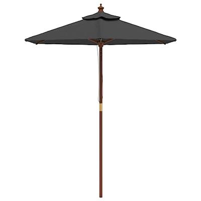 VidaXL Parasol met houten paal 196x231 cm antracietkleurig
