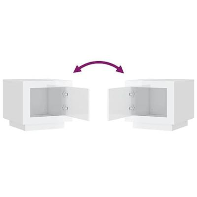 Salontafel 51x50x45 cm bewerkt hout hoogglans wit Salontafel 51x50x45 cm bewerkt hout hoogglans wit