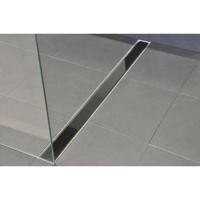 Wiesbaden Glasrooster zwart 90x7 tbv RVS douchegoot - thumbnail