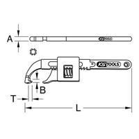KS Tools 5171398 517.1398 Haaksleutel Sleutelbreedte (metrisch) 20 - 100 mm - thumbnail