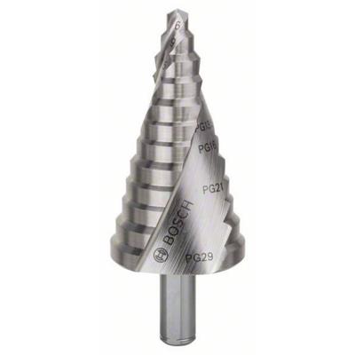 Bosch Accessories 2608587428 2608587428 HSS Getrapte boor Gezamenlijke lengte 93 mm 3 vlakken schacht 1 stuk(s)