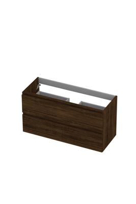 Onderkast INK 2 laden greeploos met houten keerlijst 100 cm x 40 cm x 52 cm Koper eiken 1257030
