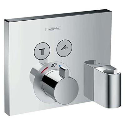 Hansgrohe ShowerSelect thermostaat afbouwdeel voor 2 functies met slangaansluiting en wandhouder, chroom