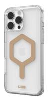 Urban Armor Gear Plyo MagSafe Case Backcover Apple iPhone 16 Pro Max Ice, Transparant, Goud MagSafe compatible - thumbnail