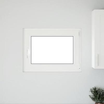Kelderraam "RISOR" 80x70 cm draai-kiep DIN rechts wit