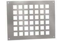 Nedco geperforeerde ventilatieplaat - 250x200mm - blank aluminium - thumbnail