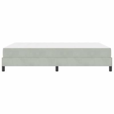 Boxspringbed met matras Lichtgrijs 160 x 200 cm Fluweel
