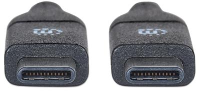 Manhattan USB-kabel USB 3.2 Gen1 (USB 3.0 / USB 3.1 Gen1) USB-C stekker, USB-C stekker 1.00 m Zwart UL gecertificeerd 353526 - thumbnail