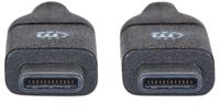 Manhattan 353526 USB-kabel USB 3.2 Gen1 (USB 3.0 / USB 3.1 Gen1) USB-C stekker, USB-C stekker 1.00 m Zwart UL gecertificeerd - thumbnail