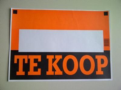Affiche TE KOOP afmeting 36x25cm