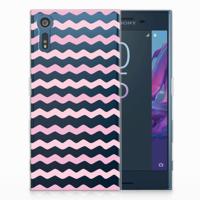 Sony Xperia XZs | XZ TPU bumper Waves Roze - thumbnail