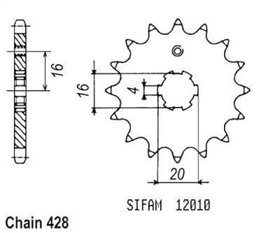 ESJOT Sprocket 428 15z standard