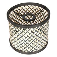 Steinhauer WandlampStang met dimmer zwart en bamboe kapje - 3709ZW - thumbnail