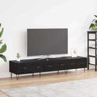 TV-kast met lade Zwart eiken 150 x 36 x 30 cm Bewerkt hout - thumbnail
