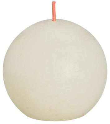 Bolsius rustieke bolkaars 7,6cm soft pearl