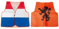 Nederlands Supportersvest oranje/rood/wit/blauw one size - thumbnail