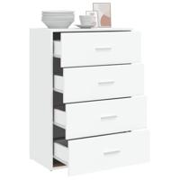 Dressoir 60x31x84 cm bewerkt hout wit - thumbnail