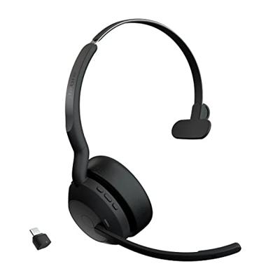 Jabra Evolve2 55 UC On Ear headset Bluetooth Mono Zwart Noise Cancelling Volumeregeling, Microfoon uitschakelbaar (mute) Computer