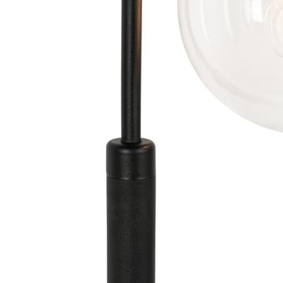 QAZQA Moderne lantaarn zwart met helder glas 104 cm IP44 - Sfera