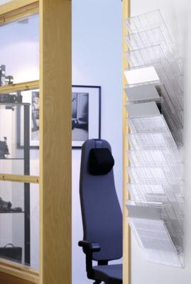 Durable Folderhouder | H1.040xB348xD95mm | aantal vakken 12 A4 dwars | polystyreen transparant | 1 stuk - 1709781400 1709781400