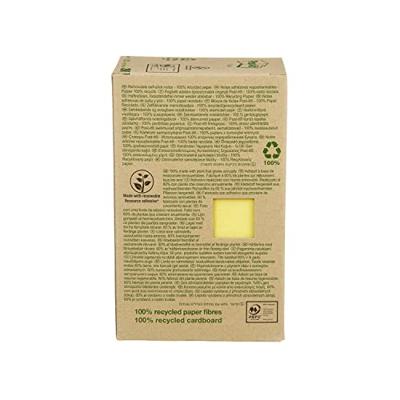 Post-it Recycled notes, 100 vel, ft 38 x 51 mm, geel, pak van 24 blokken