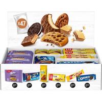 Assortiment koekjes van Milka, Oreo en Lu, doos van 47 stuks, mix - thumbnail