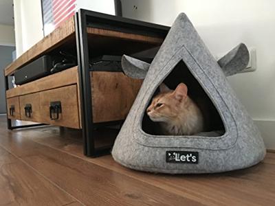 Let's sleep Pet Cave TeePee Antraciet