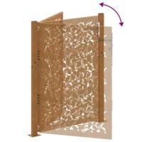 Poort met bladontwerp 105x130 cm weervast staal - thumbnail