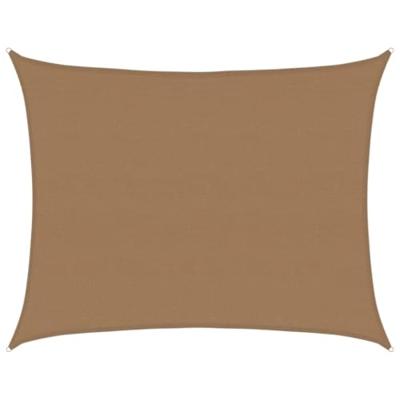 VidaXL Zonnezeil 160 g/m² 6x7 m hdpe taupe