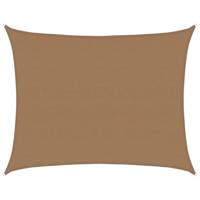 VidaXL Zonnezeil 160 g/m² 6x7 m hdpe taupe - thumbnail